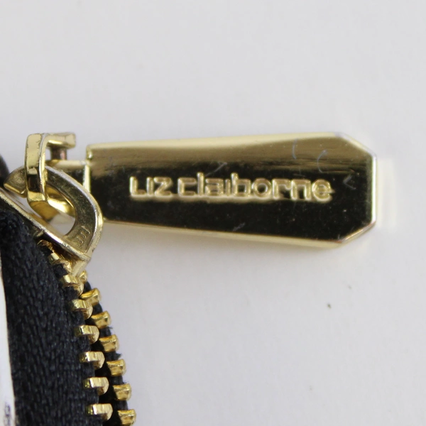 Liz Claiborne Clutch Wallet Faux Leather Brown/White/Black