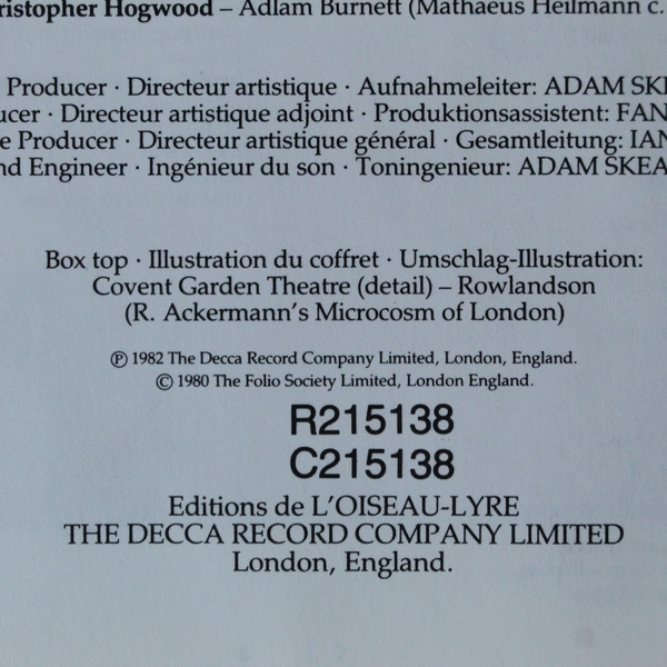 Franz Joseph Haydn Music for England Box Set 2 Vinyl LPs & Booklet 1982