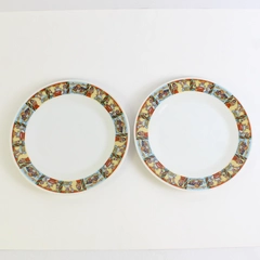 Lot of 2 Gondar Angels of Ethiopia 10.5" Dinner Plates Decorative 