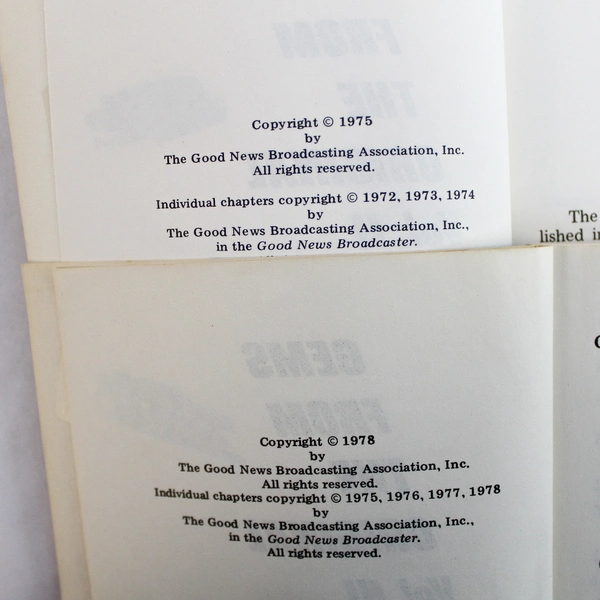 Lot of 2 Gems From The Original Volumes 2 and 3 by Harold J. Berry Paperbacks