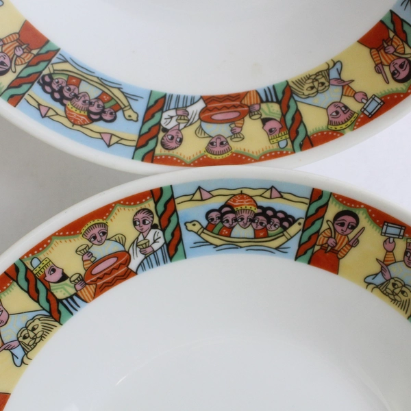 Lot of 2 Gondar Angels of Ethiopia 7.5" Cereal Bowls Collectible