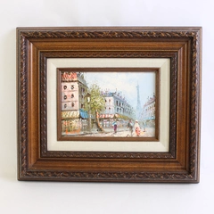 Framed and Signed Original Acrylic Impressionist Painting Paris Scene
