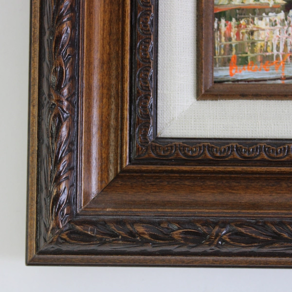 Framed and Signed Original Acrylic Impressionist Painting Paris Scene