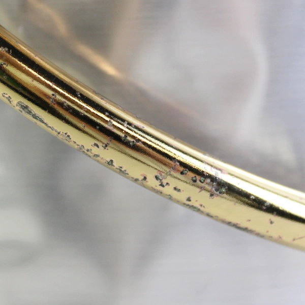 Vintage Shelton-Ware Ice Bucket Wine Cooler With Lid Silver Gold Look Plastic