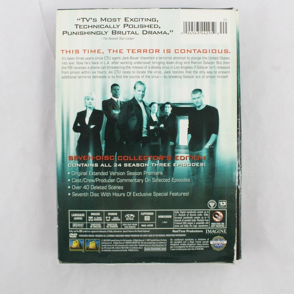 24 Complete Season 3 Box Set 6 DVDs TV Show Kiefer Sutherland 2007