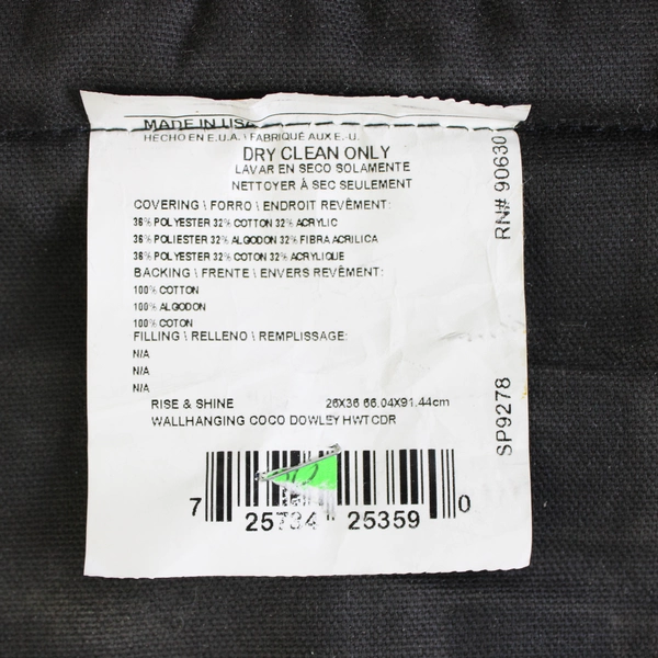 Coco Dowley Rise & Shine Country-Style Wall Hanging 26" x 36"