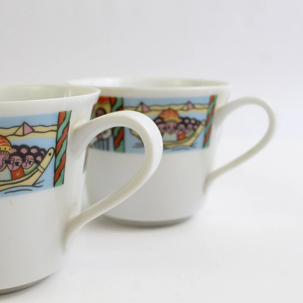Lot of 2 Gondar Angels of Ethiopia Decorative Coffee Cups