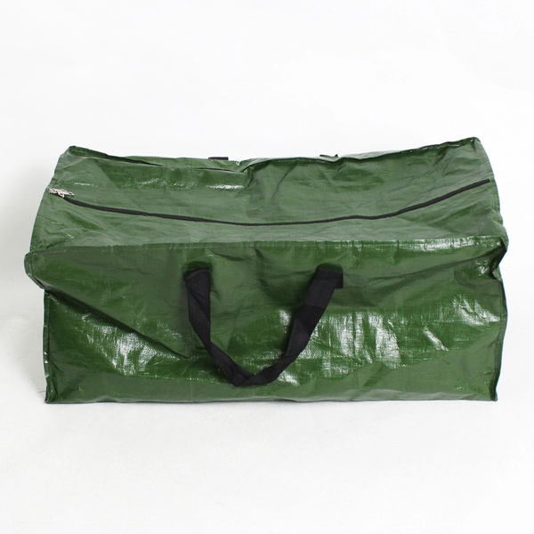 Set of 2 Unbranded Reusable Green Duffle Bags 12" x 20" x 28"