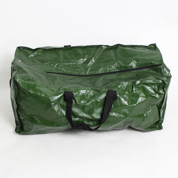 Set of 2 Unbranded Reusable Green Duffle Bags 12" x 20" x 28"