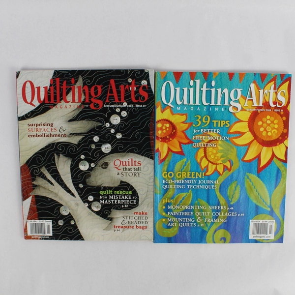 Lot of 2 Quilting Arts Magazine From 2008 Dec/Jan & Feb/March Issues