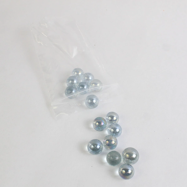 Lot Of 172 Glass Stones Pebbles Iridescent Sphere Marble Shaped