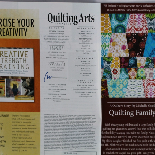 Quilting Arts Magazine #83 October/November 2016