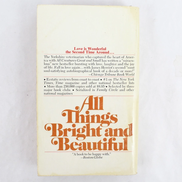 All Things Bright And Beautiful by James Herriot 1974 Bantam Books Paperback