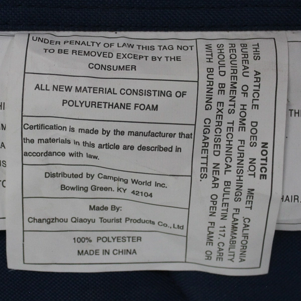 Camping World Blue Folding Chair Side Table Heavy Duty