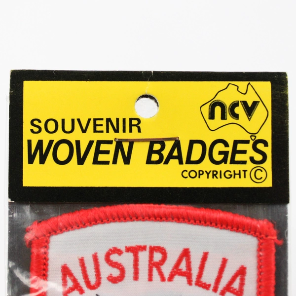 Australia Woven Patch Badge Country Outline Waving Australian Flag Souvenir New
