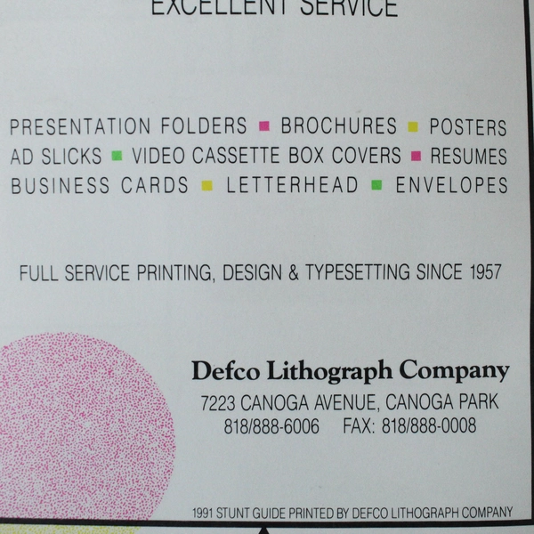 The Stunt Guide 1st Edition by John Cann 1991 - Pre-Owned Action Book