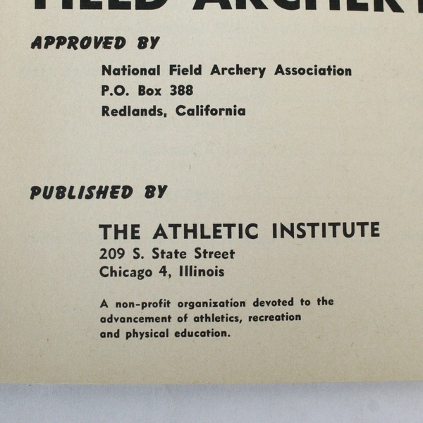 How To Improve Your Archery Athletic Institute Field Archery Techniques Booklet