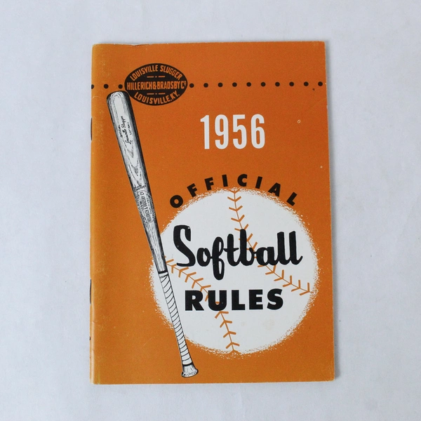 1956 Official Softball Rules Booklet by Louisville Slugger - Pre-Owned