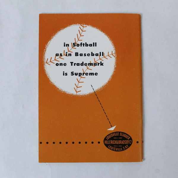 1956 Official Softball Rules Booklet by Louisville Slugger - Pre-Owned