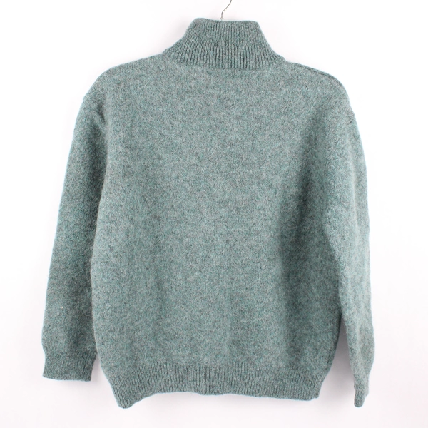 Doogan Donegal Luxury Knitwear 1933 Women's Small Green Wool Half Zip Sweater