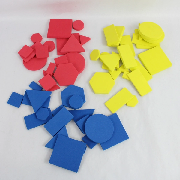 Large Lot of Colorful Foam Geometric Shape Math Toys for Homeschooling