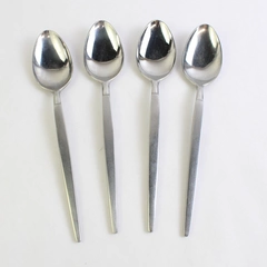 Set of 4 Stanley Roberts Astro Stainless Steel Oval Soup Spoons 8" Flatware