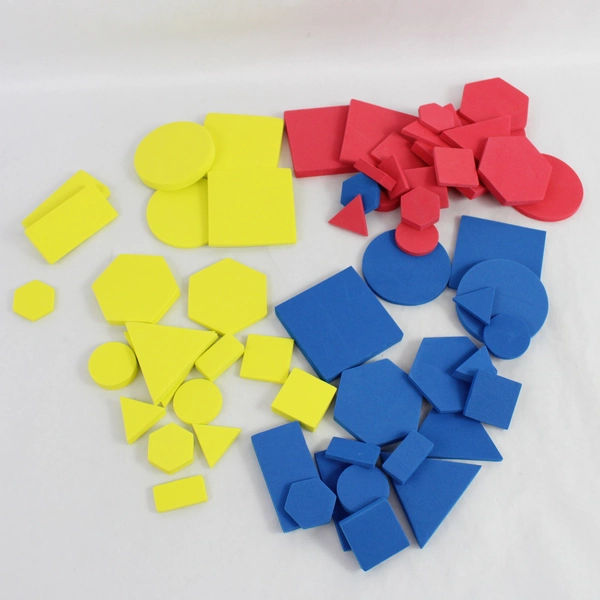 Large Lot of Colorful Foam Geometric Shape Math Toys for Homeschooling