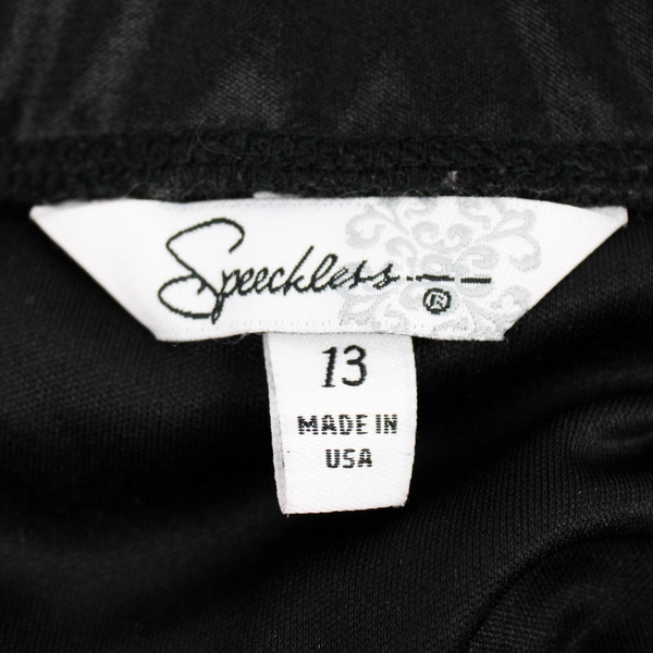 Speechless Strapless Short Dress Junior Size 13 Black Maroon Silver