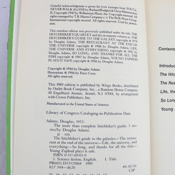 More Than Complete Hitchhiker's Guide by Douglas Adams 1985 Vintage Book
