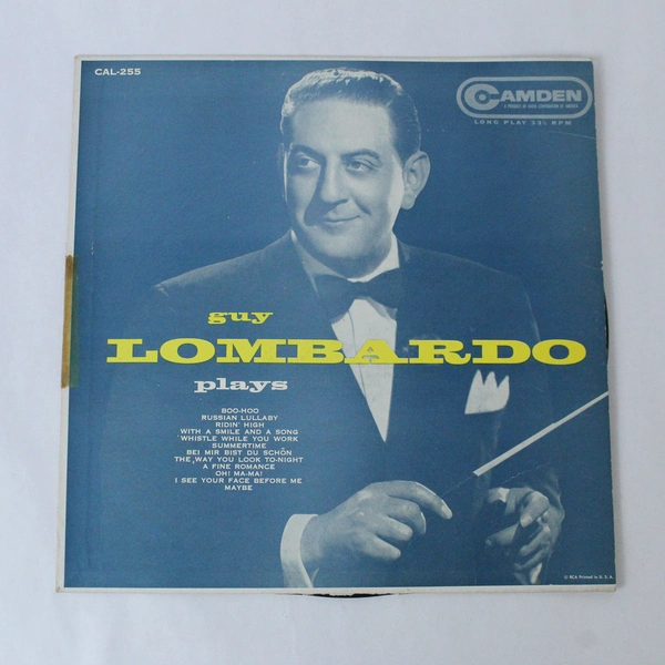 Guy Lombardo Plays 12" Vinyl LP Record RCA Camden CAL 255 - Good Condition