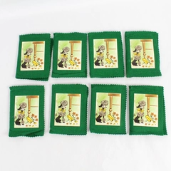 Lot of 8 Handmade Green Felt Score Pads With Poodle Illustrations