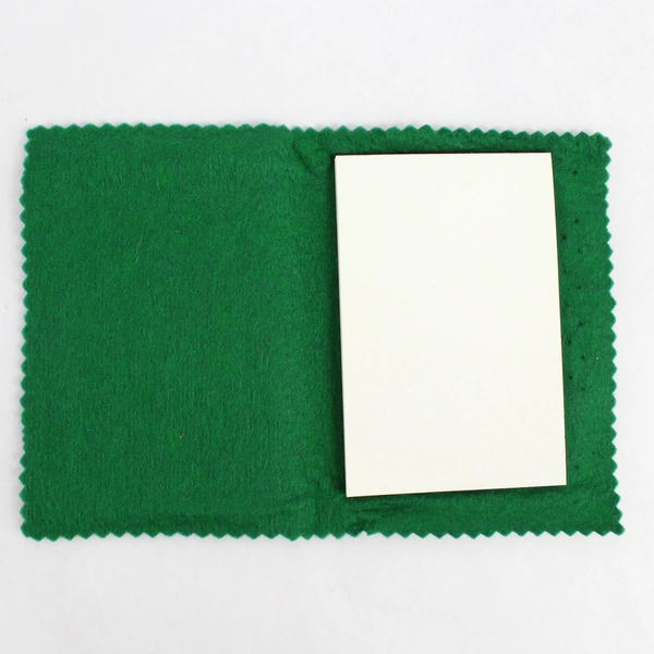 Lot of 8 Handmade Green Felt Score Pads With Poodle Illustrations