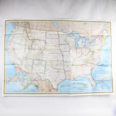 Vintage National Geographic Map 1987 The Territorial Growth of the United States