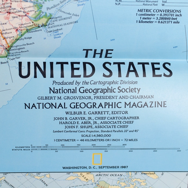 Vintage National Geographic Map 1987 The Territorial Growth of the United States