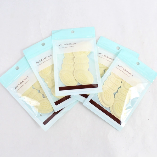 Lot Of 5 Pairs of Beige Anti Wear Paste Heel Pads Original Plastic Bags