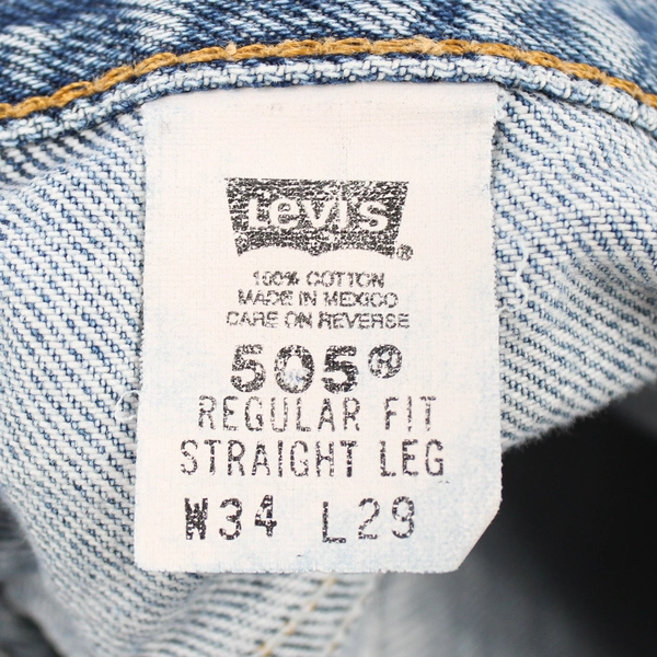 Levi's Men's 34x29 Regular Fit Straight Leg Blue Jeans Denim Pants