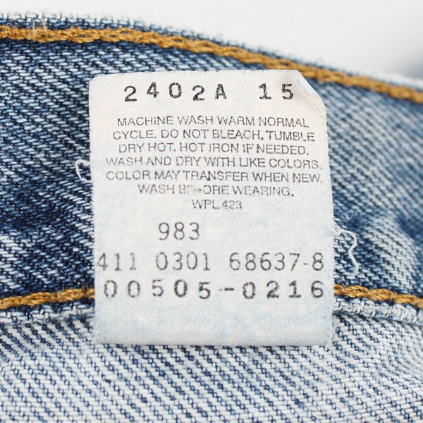 Levi's Men's 34x29 Regular Fit Straight Leg Blue Jeans Denim Pants