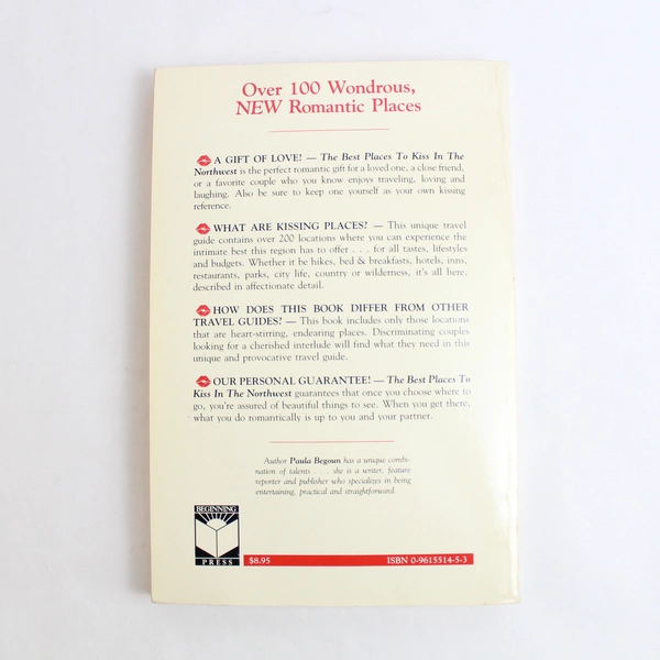 Best Places to Kiss in the Northwest by Paula Begoun 1989 Beginning Press HC