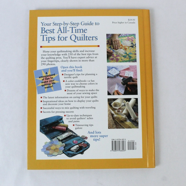 Best All-Time Tips for Quilters by Ellen Pahl 1999 Hardcover Book