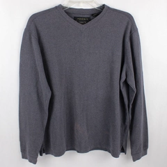 Axist Modern Fit Men's Medium Blue V-Neck Long Sleeve Sweater