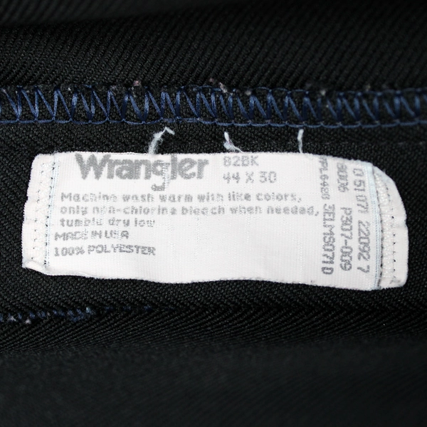 Wrangler Men's Black Straight Fit Pants Size 44x30 