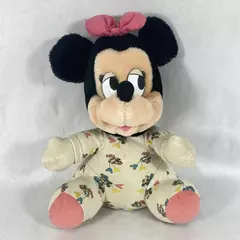 Vtg 1984 Applause Disney Baby Minnie Mouse Plush With Cloth Pajamas 10.5 Inch