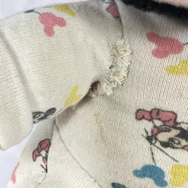Vtg 1984 Applause Disney Baby Minnie Mouse Plush With Cloth Pajamas 10.5 Inch