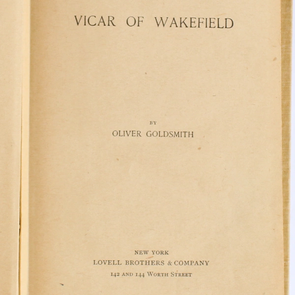 Vicar of Wakefield by Oliver Goldsmith Hardcover Lovell Brothers & Company