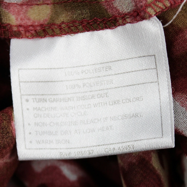 Ariat Women's Large Sheer V-Neck Pink Brown Blouse