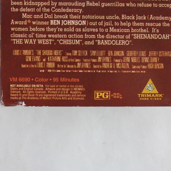 The Shadow Riders VHS Film 1982 Trimark Home Video