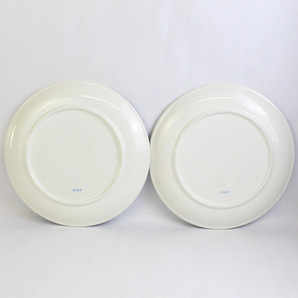 Set of 2 Blue Pear & Apple 13" Serving Platters Made in Italy Ceramic