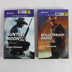 Lot of 2 Harlequin Intrigue Novels 2016 Hunter Moon & Bulletproof Badge PB