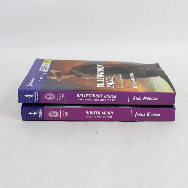 Lot of 2 Harlequin Intrigue Novels 2016 Hunter Moon & Bulletproof Badge PB