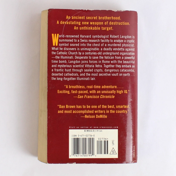 Angels and Demons by Dan Brown 2001 Paperback